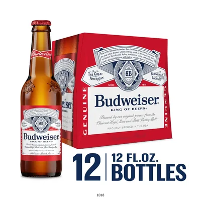 Budweiser Beer - 12 Pack Bottles