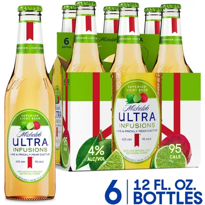 Michelob Ultra Infusions Lime & Prickly Pear Cactus Light Beer - 6pk/12 Fl Oz Bottles