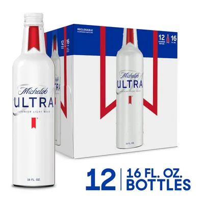 Michelob Ultra Superior Light American Lager Beer Aluminum Bottles