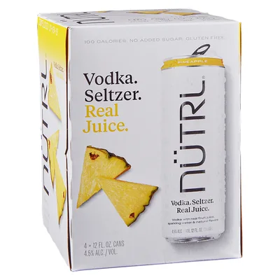 Nutrl Pineapple Seltzer 4pk Cans
