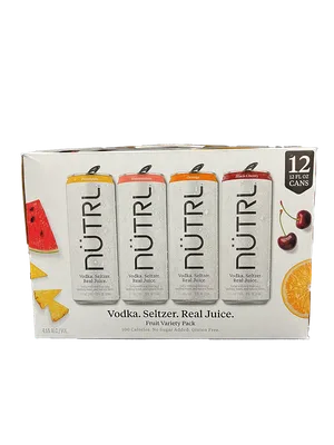 Nutrl Fruit Juice Vodka Seltzer Variety Pack