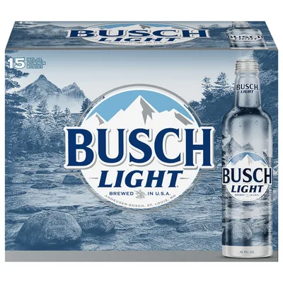 Busch Light Beer 15 16 Fl Oz Bottles