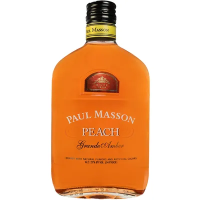 Paul Masson Peach Grande Amber Brandy 375ml Bottle