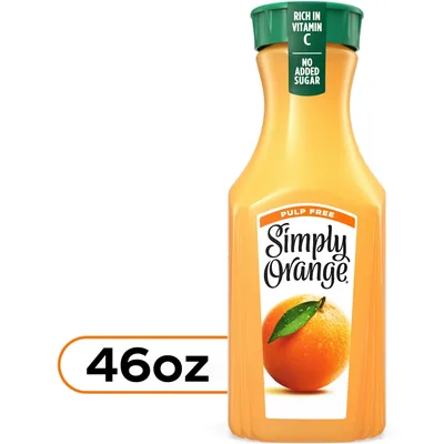 Simply Beverages Orange Pulp Free Juice - 46 Fl Oz