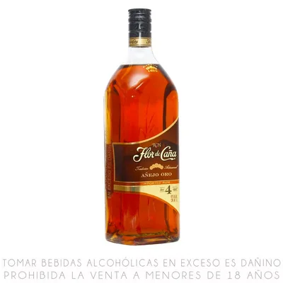 Flor de Caña Ron 4 Años Gold X 1L