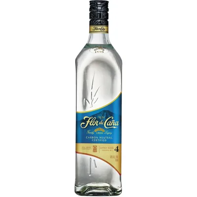 Flor de Cana Extra Dry - Seco 4 Year Old White Rum 750ml