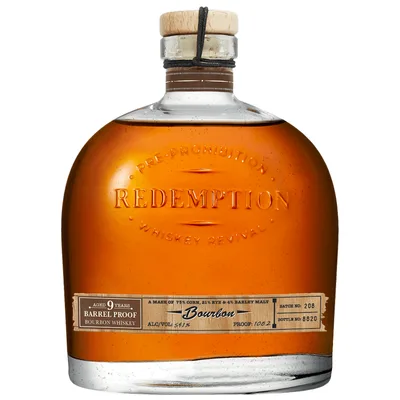 Redemption Barrel Proof 9 Year Old Straight Bourbon Whiskey