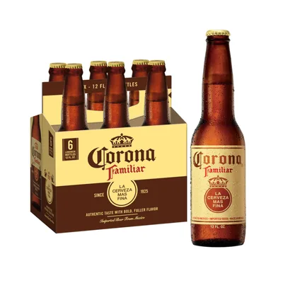 Corona Familiar Mexican Lager Import Beer Bottles