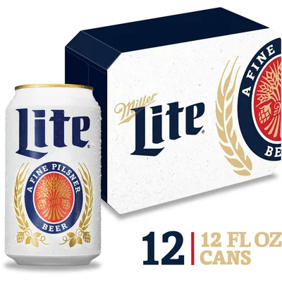 Miller Lite Light Beer 12CT 12oz Cans *ID Required