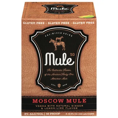 Mule 2.0 Moscow Mixed Cocktail - 4pk/355ml Can