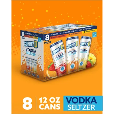 Sunny D Vodka Seltzer Variety 8 Pack Cans