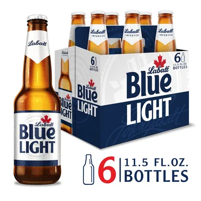 Labatt Blue Light Canadian Pilsner Beer 6 - 11.5 Fl Oz Bottles