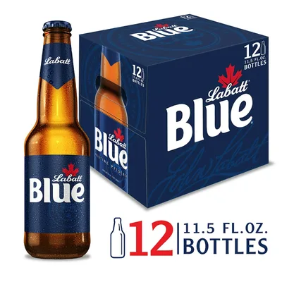 Labatt Blue Canadian Pilsener Beer - 12pk/12 Fl Oz Bottles