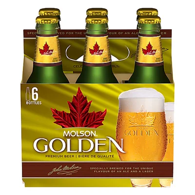 Molson Goldon Golden Beer - 6pk / 12oz Bottles