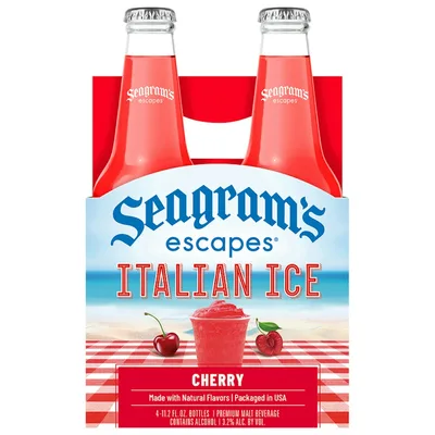 Seagram's Escapes Cherry Italian Ice 4pk 11.2oz Bottles