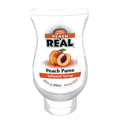 Real Simply Squeeze Peach Re'al Puree Infused Syrup 16.9oz