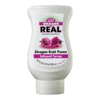 Real Infused Exotics Dragon Fruit Puree Syrup 16.9 Fl Oz