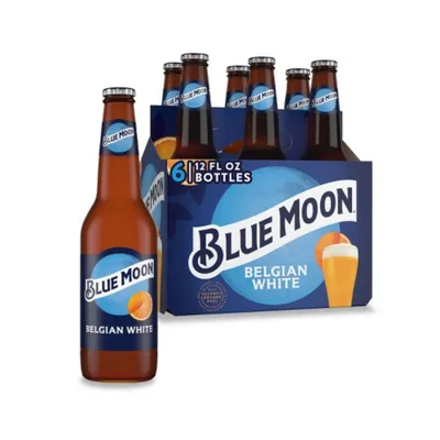 Blue Moon Belgian White Wheat Ale Beer Bottles