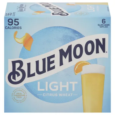Blue Moon Light Sky Citrus Wheat Beer 12 Oz / 6 Pack Can