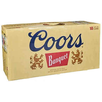 Coors Banquet Lager Beer, 18 Pack, 12 Fl. Oz. Cans, 5% Abv