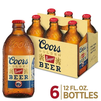 Coors Banquet American Golden Lager Beer Bottles