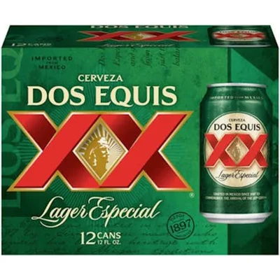 Dos Equis Cerveza Lager Especial Mexican Beer, 12-Pack 12 Oz. Cans