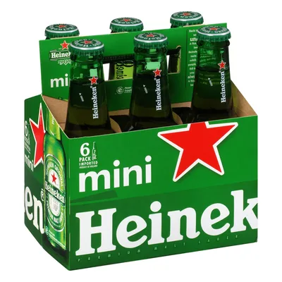 Heineken Lager Beer 6 Pack Bottles