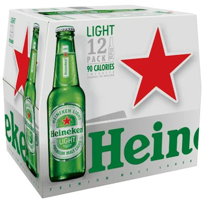 Heineken Light Lager Beer - 12 Pack Bottles