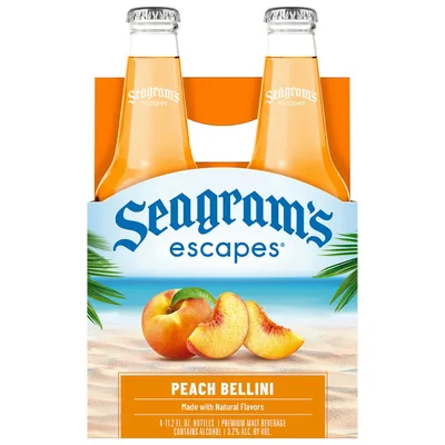 Seagram's Escapes Malt Beverage, Premium, Peach Bellini