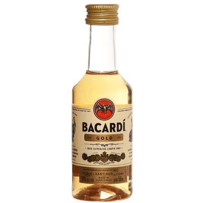 Bacardi Gold Caribbean Rum - 50ml Bottle