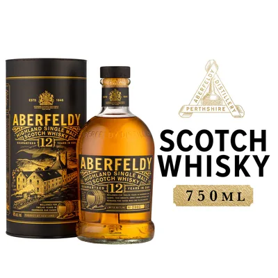 Aberfeldy Highland Single Malt Scotch Whisky 12 Year Old