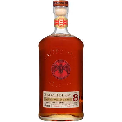 Bacardi Aged Rum Rare Gold Reserva Ocho