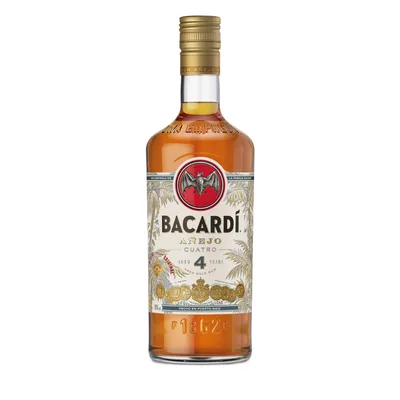 Bacardi Cuatro 4 Year Old Anejo Rum 750ml