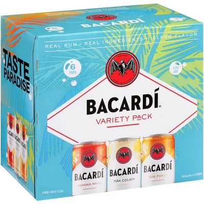 Bacardi Real Rum Cocktail Variety Pack - 6pk/355ml Cans