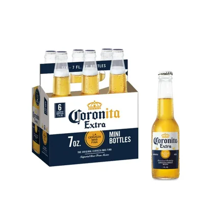 Corona Extra Mexican Lager Import Beer, 6 Pack, 7 Oz Bottles