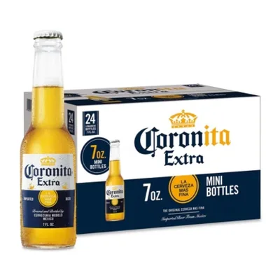 Corona Extra Coronita Lager Beer - 24pk/7 Fl Oz Mini Bottles