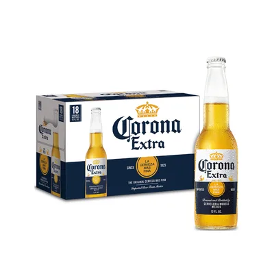 Corona Extra Mexican Lager Import Beer 18 Pk Bottles