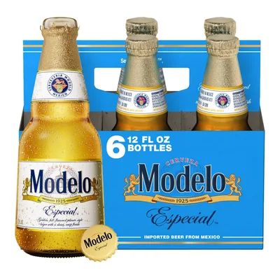 Modelo Especial Mexican Lager Import Beer 6 Pk Bottles