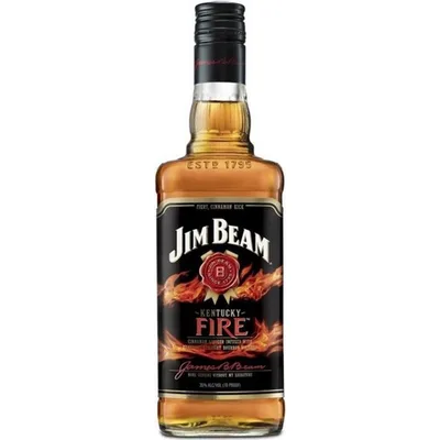 Jim Beam Kentucky Straight Fire Bourbon Whiskey 1.75 L