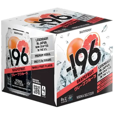 -196 Suntory Strawberry Vodka Seltzer 4pk Cans