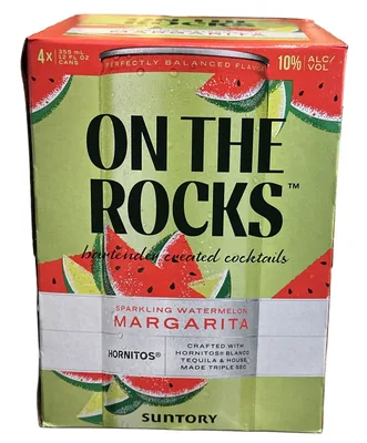 On The Rocks Sparkling Watermelon Margarita Cocktail