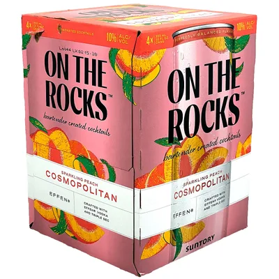 On The Rocks Sparkling Peach Cosmopolitan Cocktail