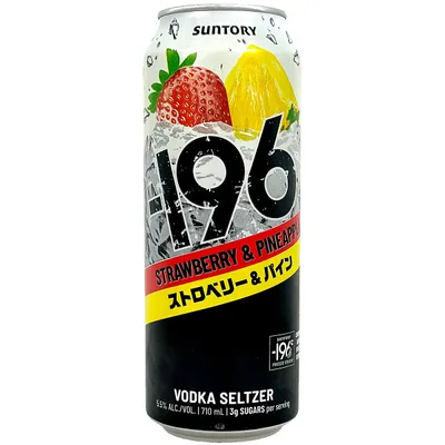 Suntory 196 Strawberry & Pineapple Vodka Seltzer 24oz Can