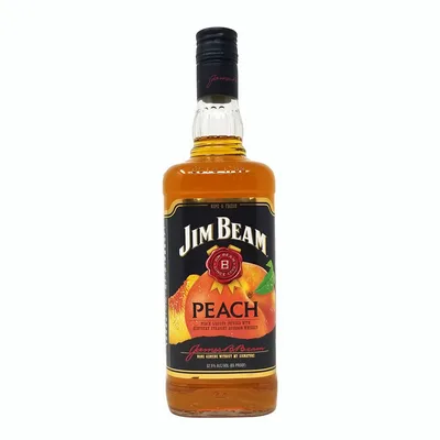 Jim Beam Peach Liqueur With Kentucky Straight Bourbon Whiskey 750 Ml