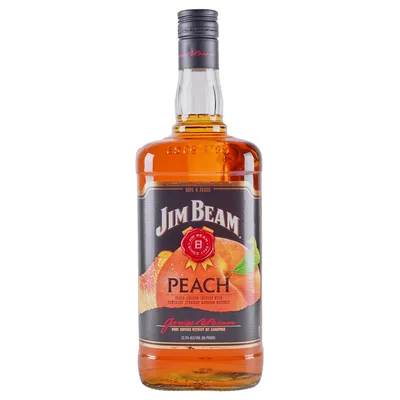 Jim Beam Peach Flavored Bourbon Whiskey - 1.75L Bottle