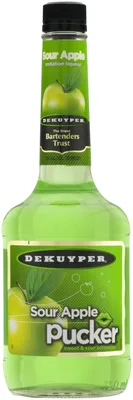 DeKuyper Pucker Sour Apple Schnapps Liqueur 750 Ml