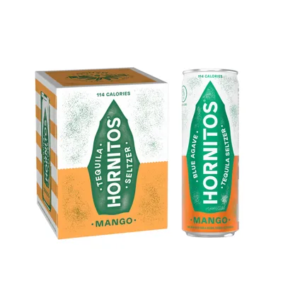 Hornitos Tequila Seltzer Mango 4p Can 12oz