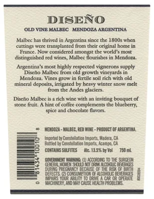Diseno Old Vine Malbec