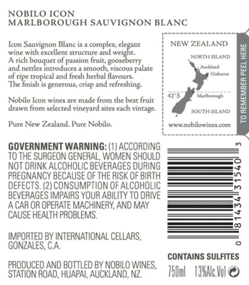 Nobilo Icon Sauvignon Blanc 750 Ml