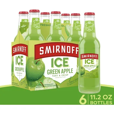 Smirnoff Ice Green Apple 11.2oz 6 Pack Bottles